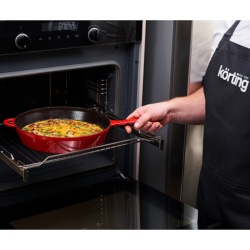 Чугунная сковорода с крышкой Korting K 1228 R